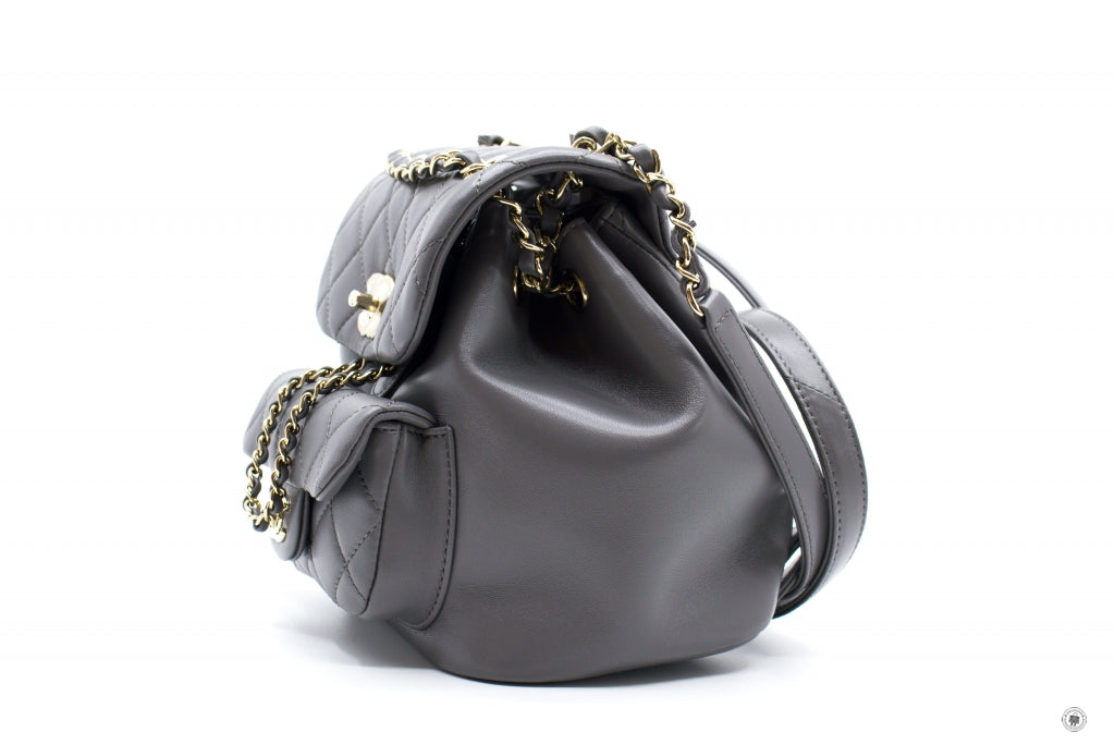 Top Quality Chanel AS2908B08609 Mini Duma NI691 / Grey Calfskin Backpacks Pbhw