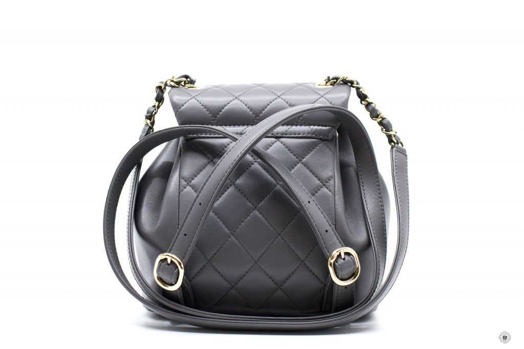 Top Quality Chanel AS2908B08609 Mini Duma NI691 / Grey Calfskin Backpacks Pbhw