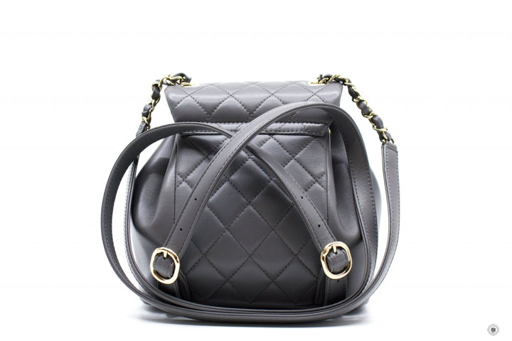Top Quality Chanel AS2908B08609 Mini Duma NI691 / Grey Calfskin Backpacks Pbhw