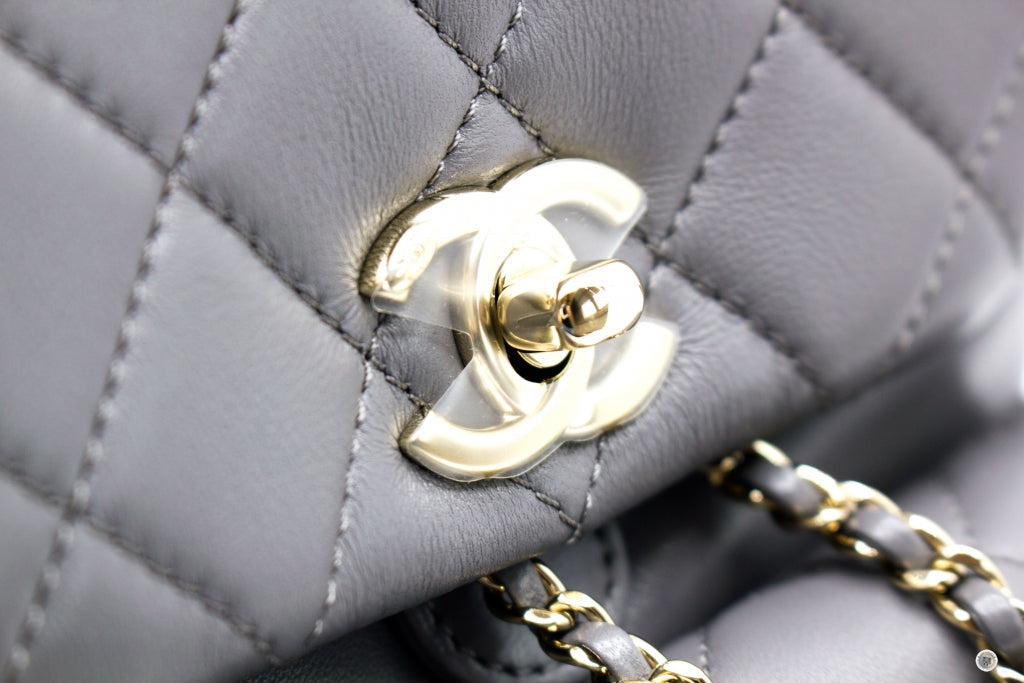 Top Quality Chanel AS2908B08609 Mini Duma NI691 / Grey Calfskin Backpacks Pbhw