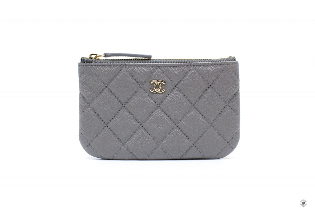 Top Quality Chanel A82365 Y33352  Classic Mini Pouch NJ531 / Grey Caviar Shoulder Bags Pbhw