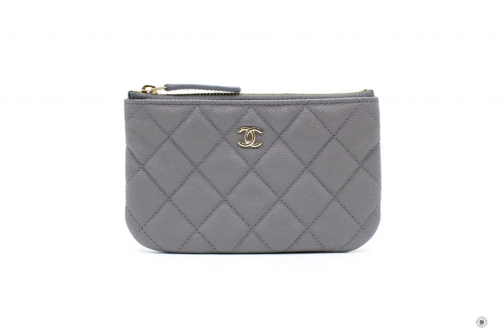 Top Quality Chanel A82365 Y33352  Classic Mini Pouch NJ531 / Grey Caviar Shoulder Bags Pbhw