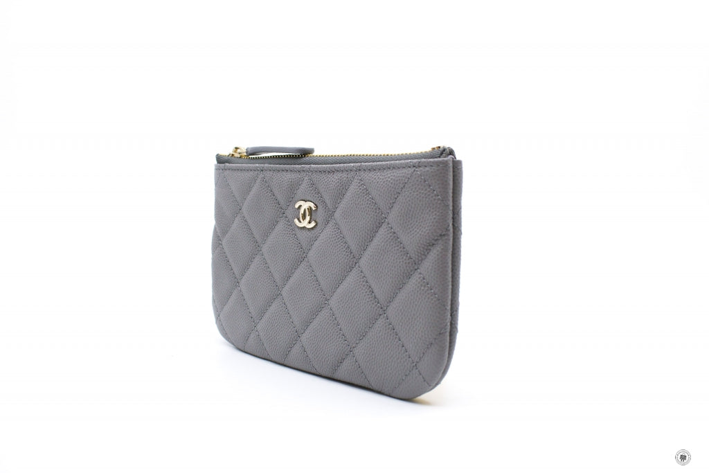 Top Quality Chanel A82365 Y33352  Classic Mini Pouch NJ531 / Grey Caviar Shoulder Bags Pbhw