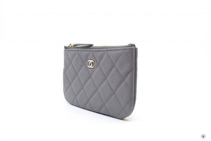 Top Quality Chanel A82365 Y33352  Classic Mini Pouch NJ531 / Grey Caviar Shoulder Bags Pbhw