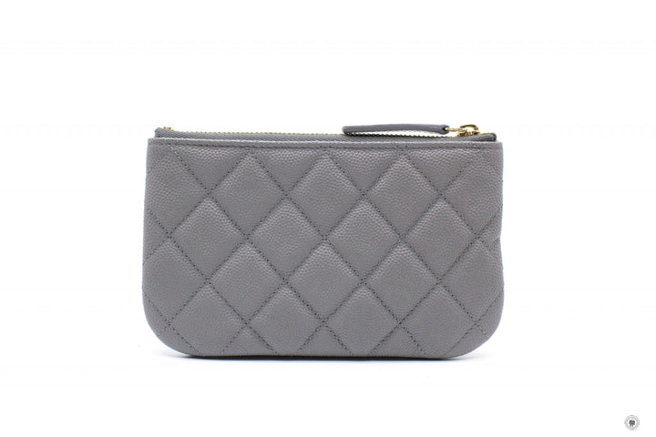 Top Quality Chanel A82365 Y33352  Classic Mini Pouch NJ531 / Grey Caviar Shoulder Bags Pbhw
