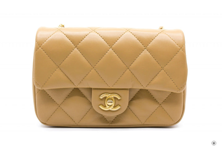 Top Quality Chanel AS3457 B08840  Mini Flap Bag With Heart Charms BJ523 / Beige Lambskin Shoulder Bags Gbhw