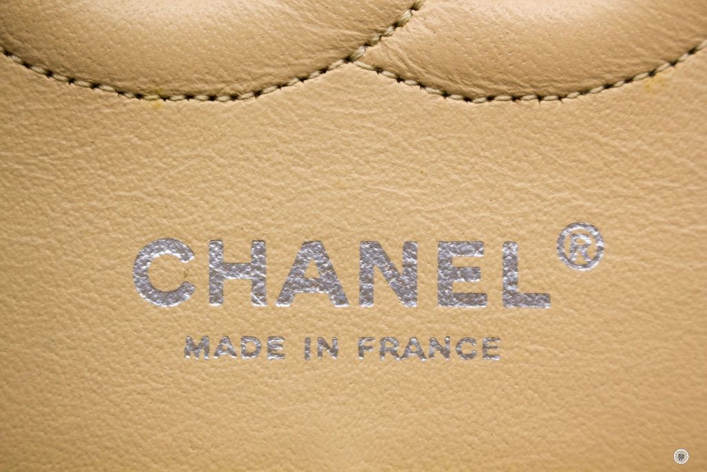 Top Quality Chanel A01112 Medium Classic Double Flap Beige Caviar 25.5CM Shoulder Bags Shw