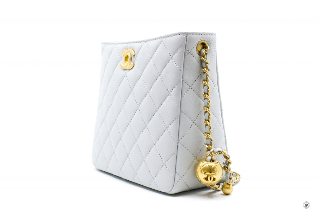 Top Quality Chanel 23C Pearl Crush Hobo Ice Blue Calfskin Shoulder Bags Gbhw
