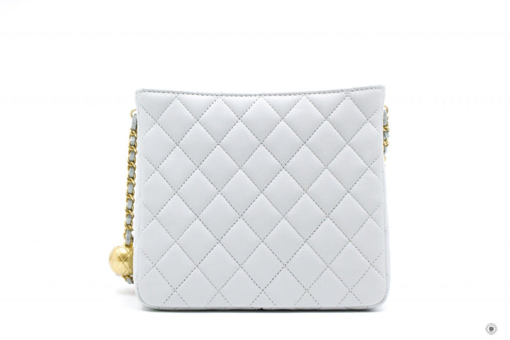 Top Quality Chanel 23C Pearl Crush Hobo Ice Blue Calfskin Shoulder Bags Gbhw