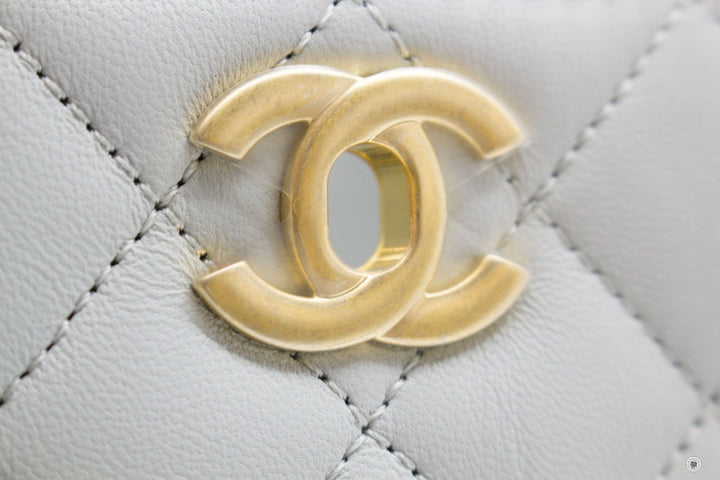 Top Quality Chanel 23C Pearl Crush Hobo Ice Blue Calfskin Shoulder Bags Gbhw