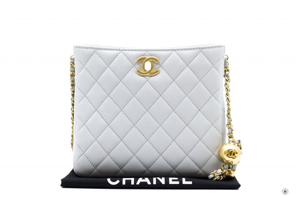Top Quality Chanel 23C Pearl Crush Hobo Ice Blue Calfskin Shoulder Bags Gbhw