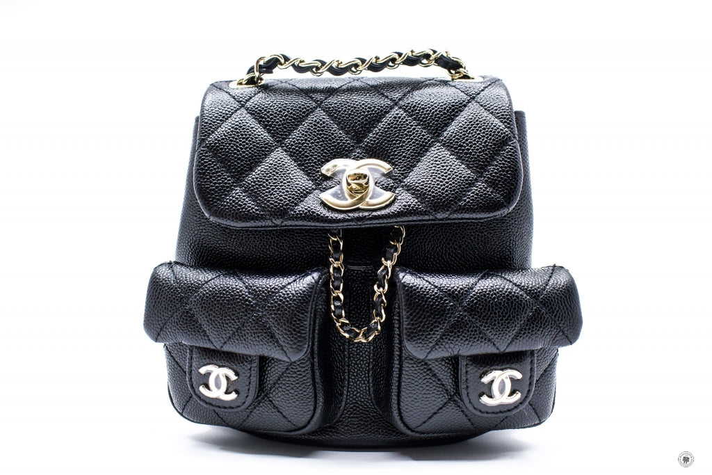 Top Quality Chanel AS3787 B10184 94305 Small Backpack Black / 94305 Calfskin Shoulder Bags Ghw
