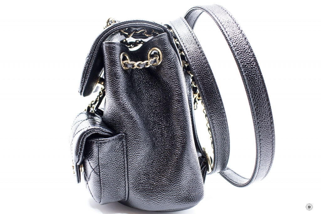 Top Quality Chanel AS3787 B10184 94305 Small Backpack Black / 94305 Calfskin Shoulder Bags Ghw
