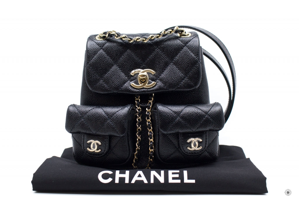 Top Quality Chanel AS3787 B10184 94305 Small Backpack Black / 94305 Calfskin Shoulder Bags Ghw