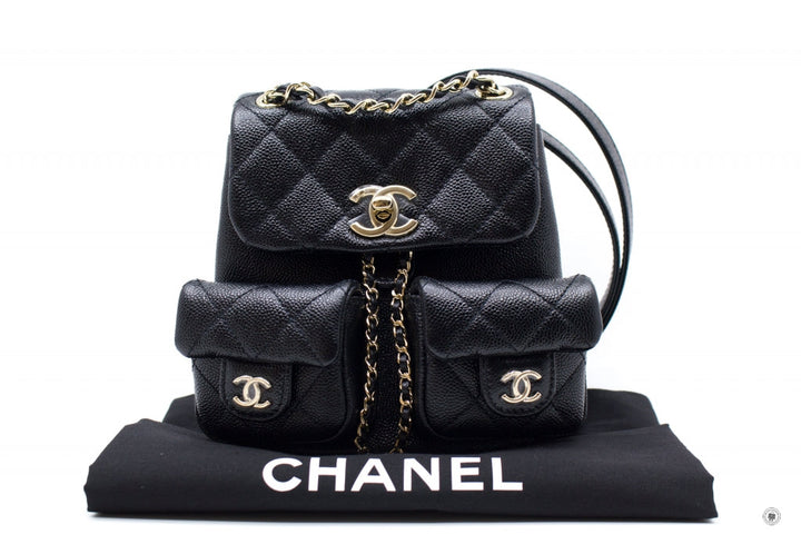 Top Quality Chanel AS3787 B10184 94305 Small Backpack Black / 94305 Calfskin Shoulder Bags Ghw