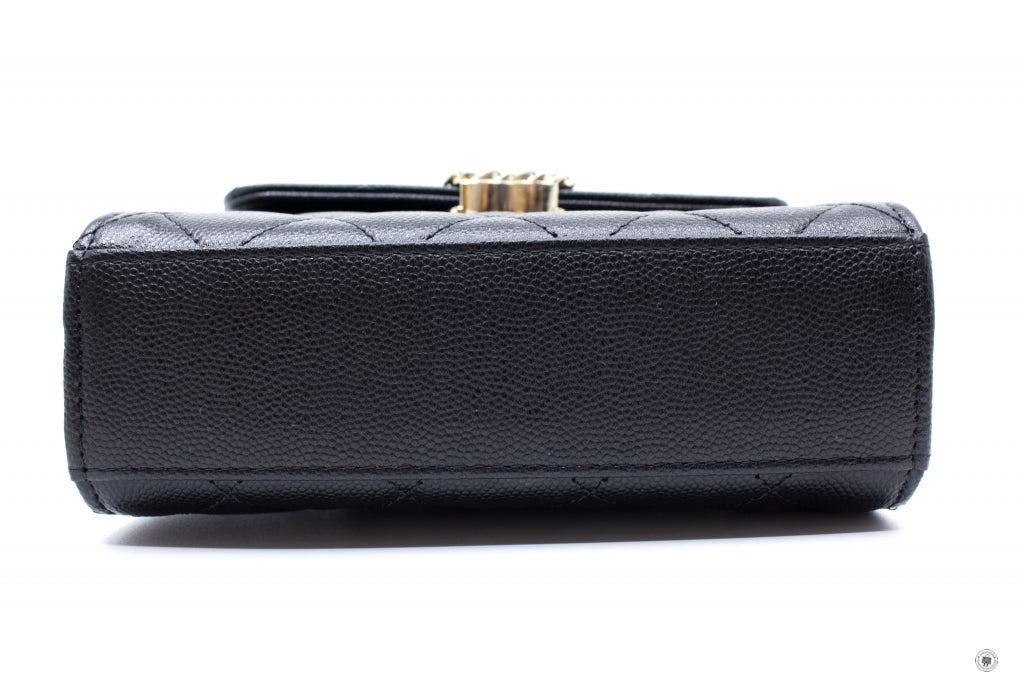 Top Quality Chanel AP3237 B10307 94305 Clutch With Chain Black / 94305 Calfskin Shoulder Bags Ghw