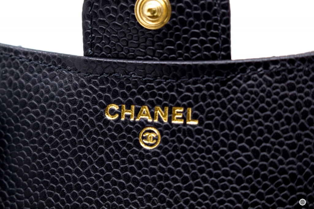 Top Quality Chanel AP0231 Y01588 Classic Fold Wallet (old Model: A82288) Black Caviar Short Wallet Ghw