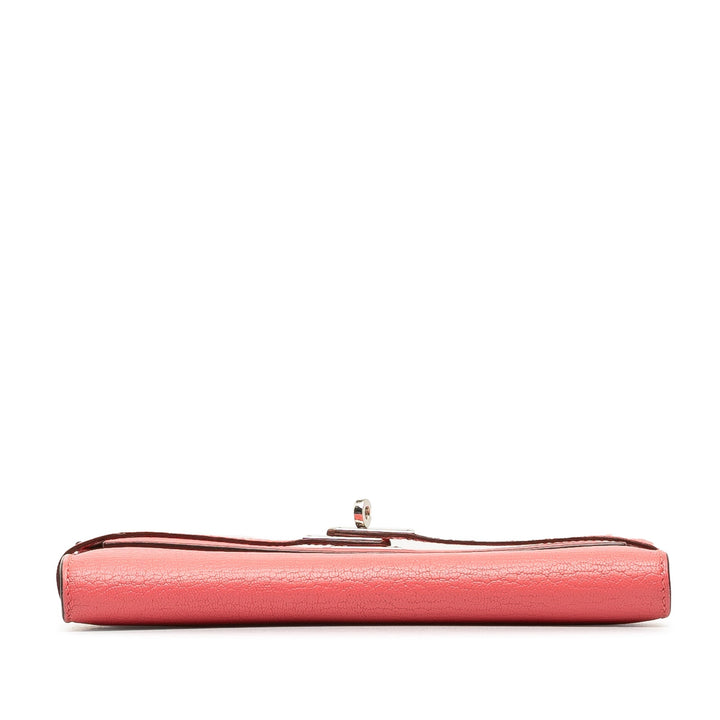 Top quality Hermes Chevre Classic Kelly Wallet Long Wallets