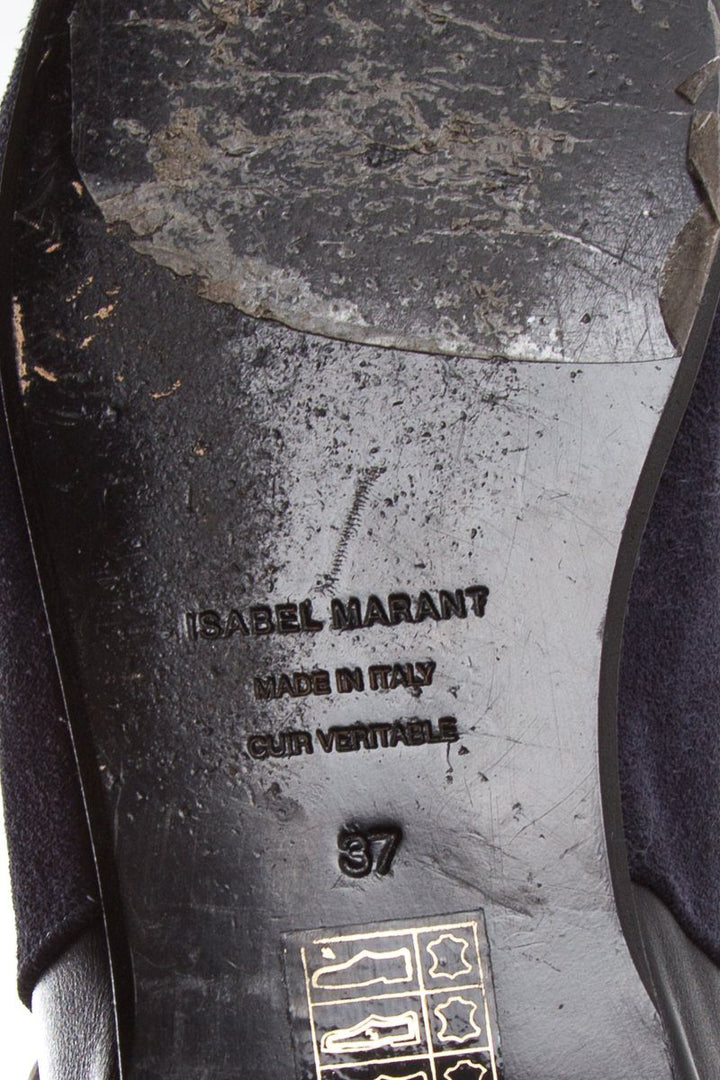 Isabel Marant Navy Suede Booties SZ 37