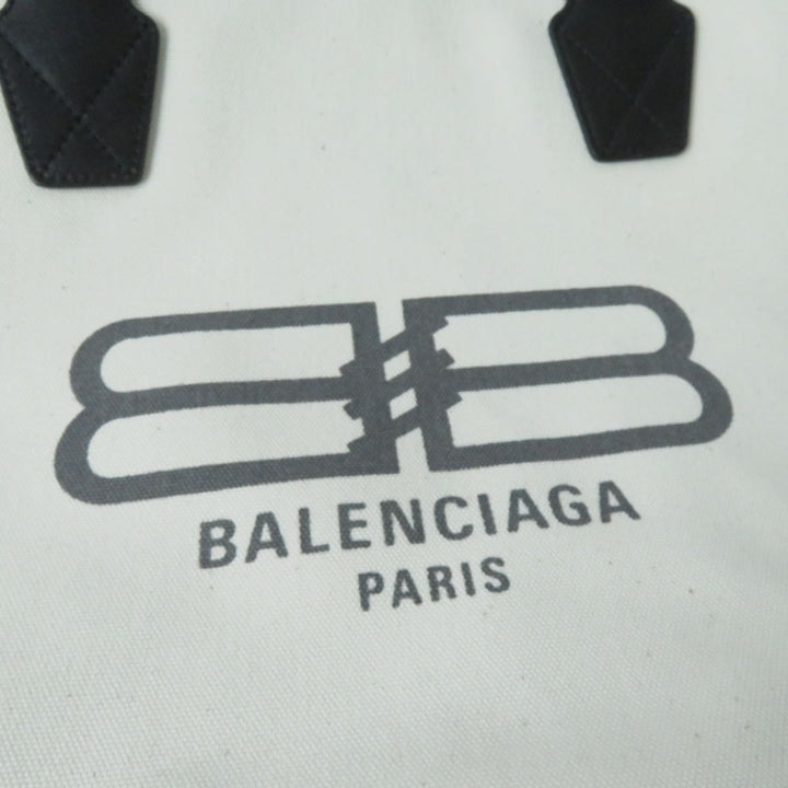Top Quality Balenciaga JUMBO Logo Tote Bag Ivory Black