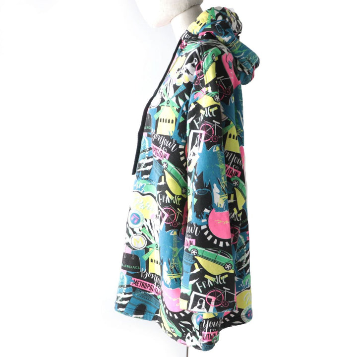 Top Quality Balenciaga Multicolor Hooded Pullover Hoodie XS