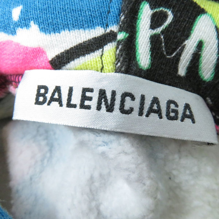 Top Quality Balenciaga Multicolor Hooded Pullover Hoodie XS