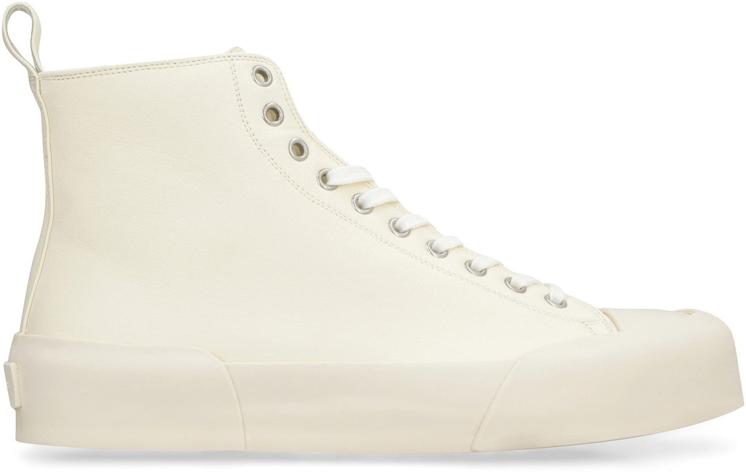 LEATHER HIGH-TOP SNEAKERS