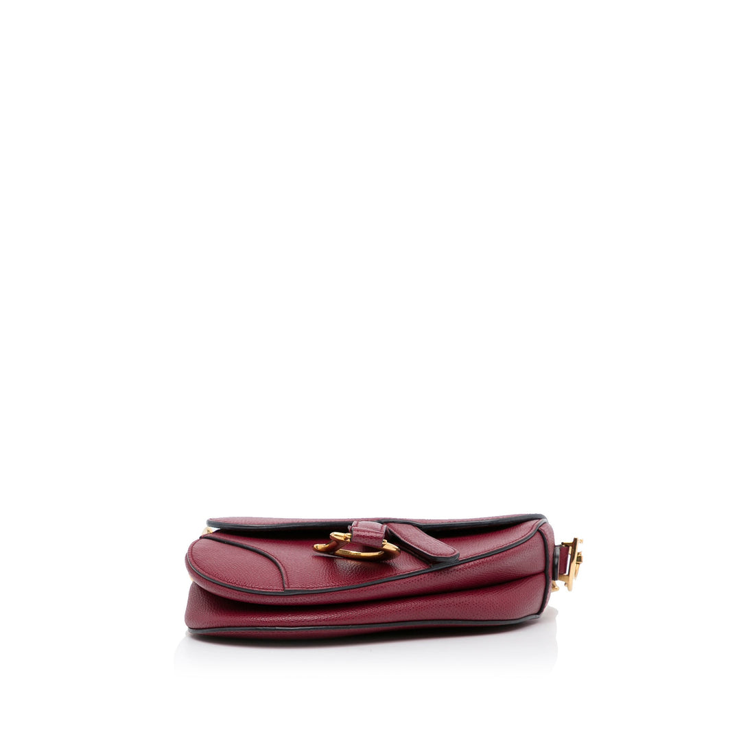Top quality Dior Saddle Bag Mini Red Calfskin