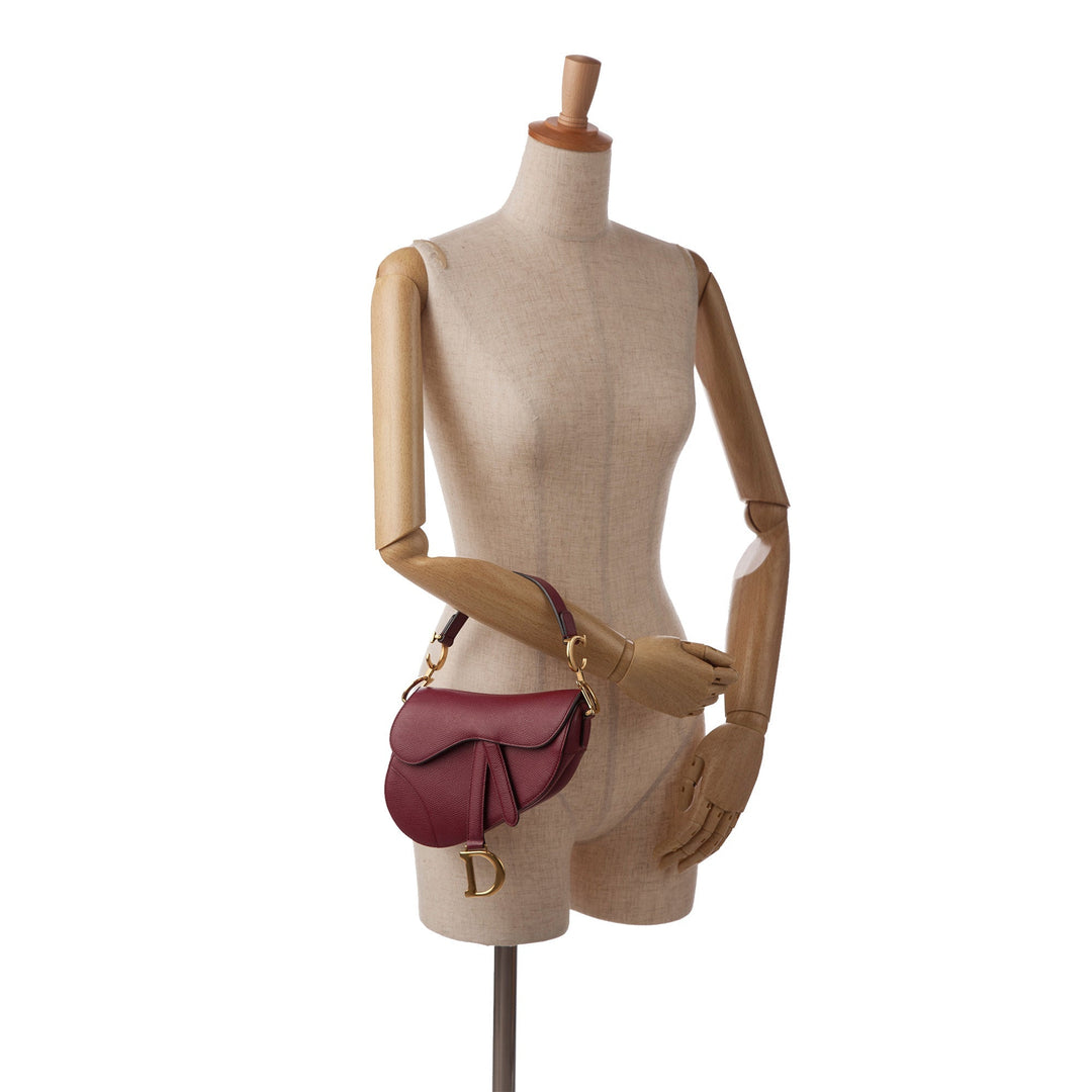 Top quality Dior Saddle Bag Mini Red Calfskin