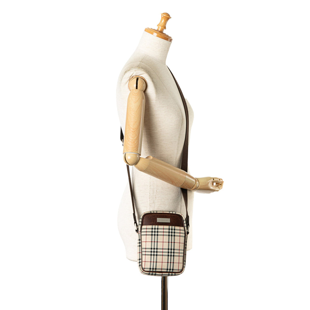 BURBERRY House Check Canvas Crossbody Crossbody Bag