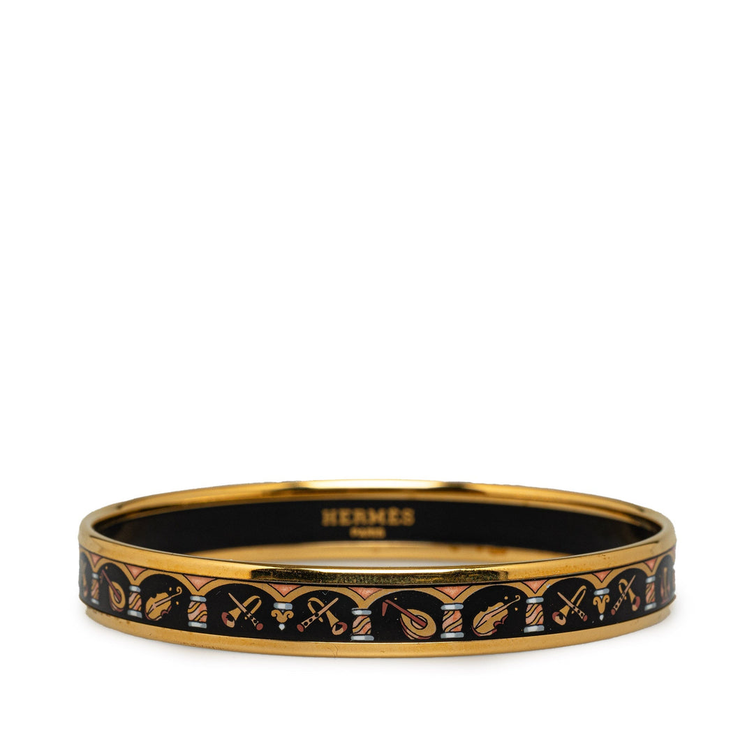 Hermes Narrow Enamel Bangle Costume Bracelet