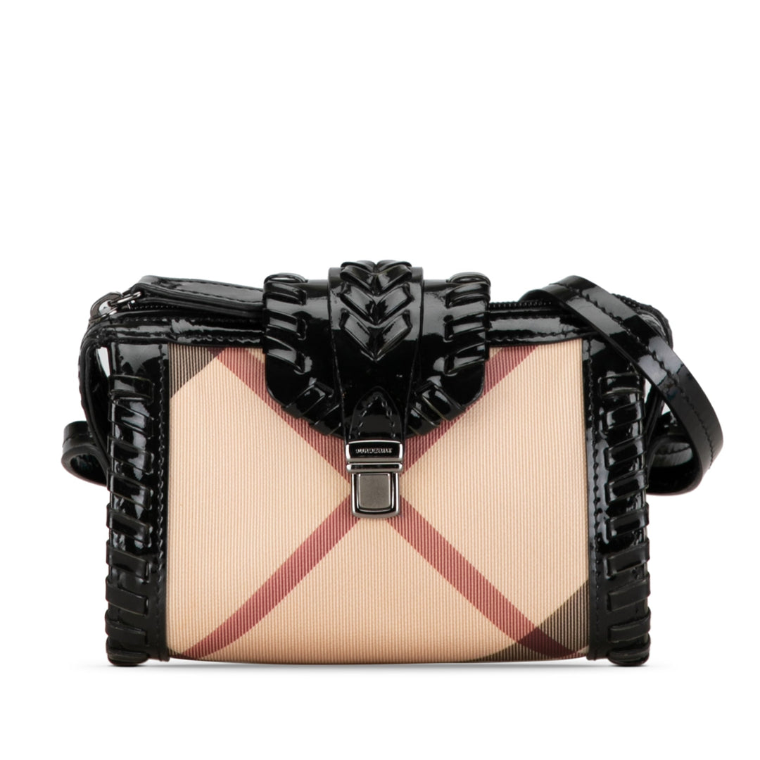 BURBERRY Supernova Check Whipstitch Crossbody Crossbody Bag