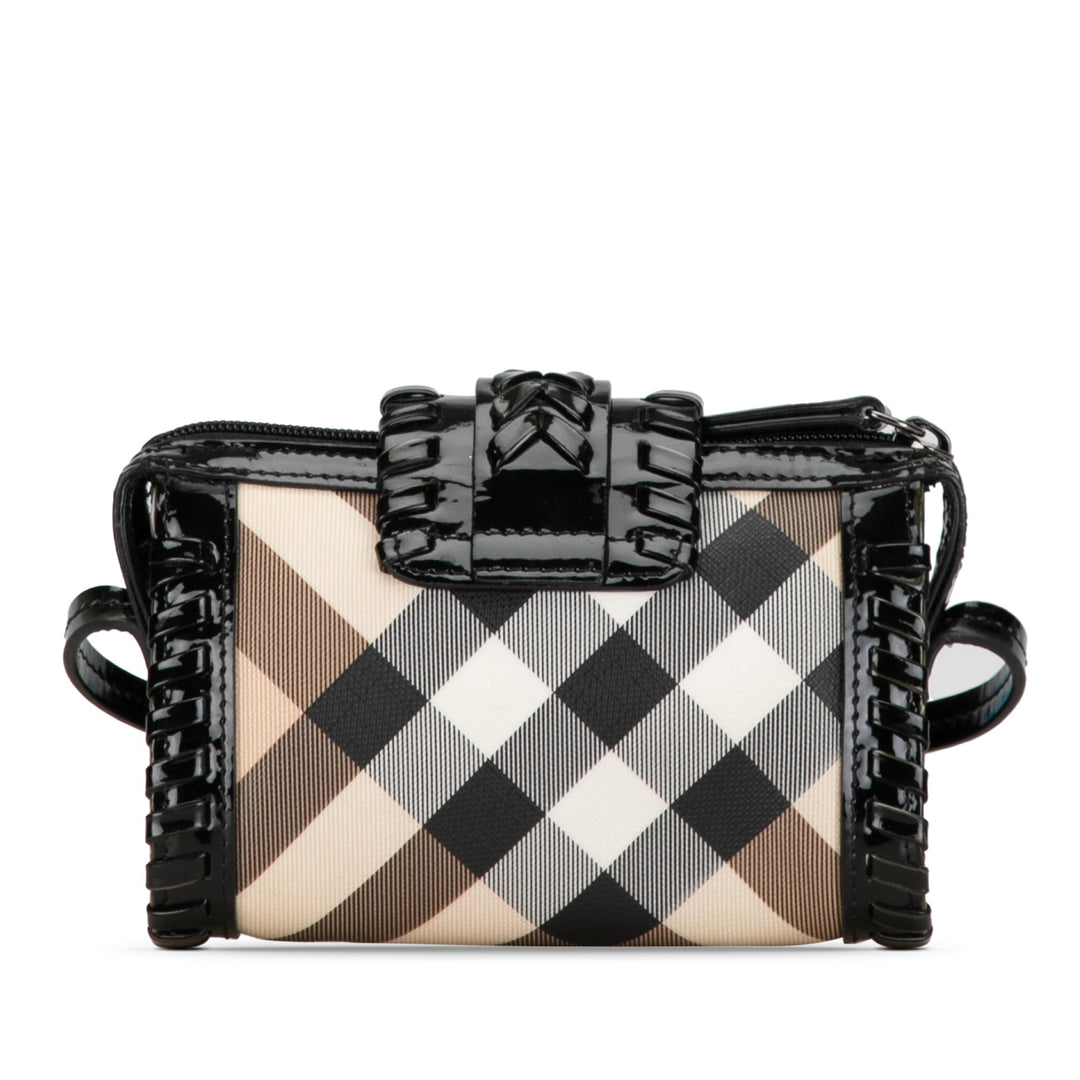 BURBERRY Supernova Check Whipstitch Crossbody Crossbody Bag