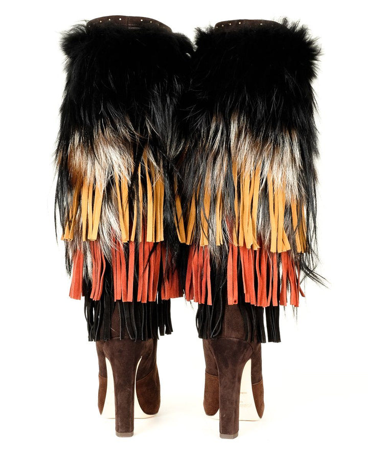 Jimmy Choo Brown Suede Dalia Knee Hight Boots 37