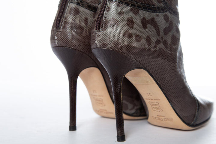 Jimmy Choo Karung Brown Knee-High Boots SZ 37 Sale