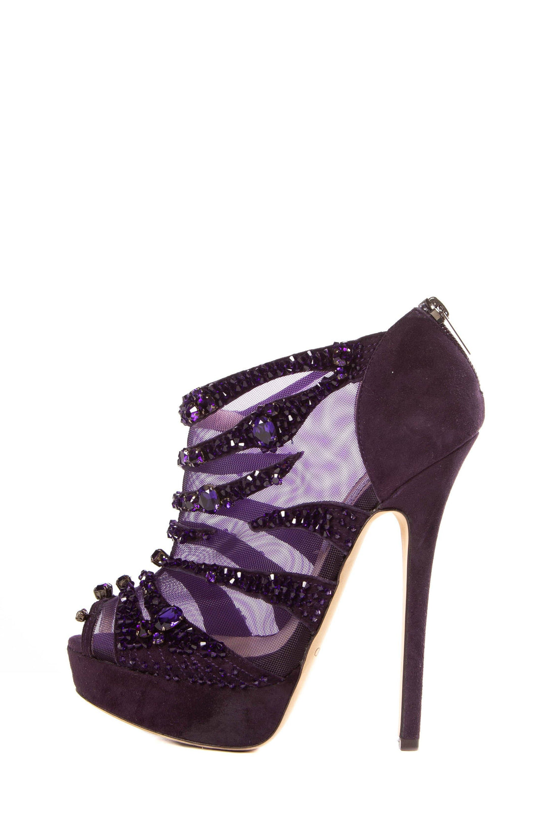 Jimmy Choo Purple Suede Kiln Platform Sandals SZ 37.5 Sale