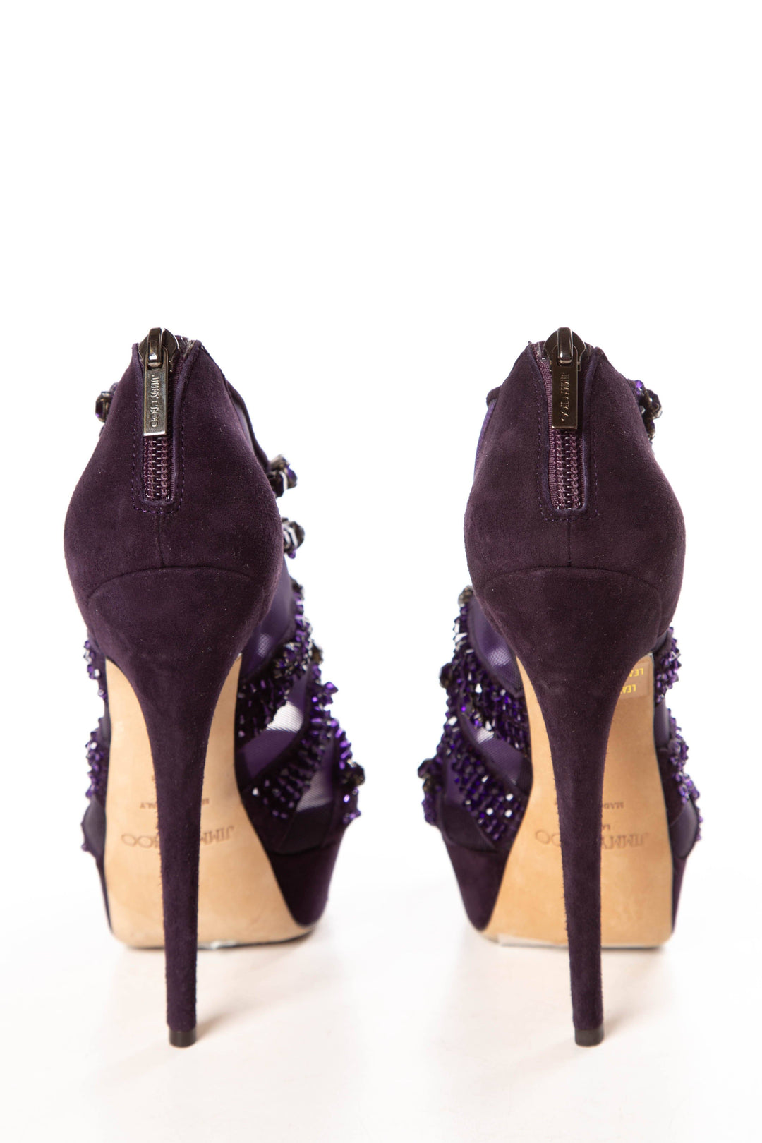 Jimmy Choo Purple Suede Kiln Platform Sandals SZ 37.5 Sale