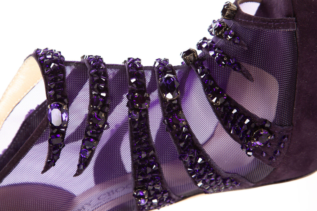 Jimmy Choo Purple Suede Kiln Platform Sandals SZ 37.5 Sale