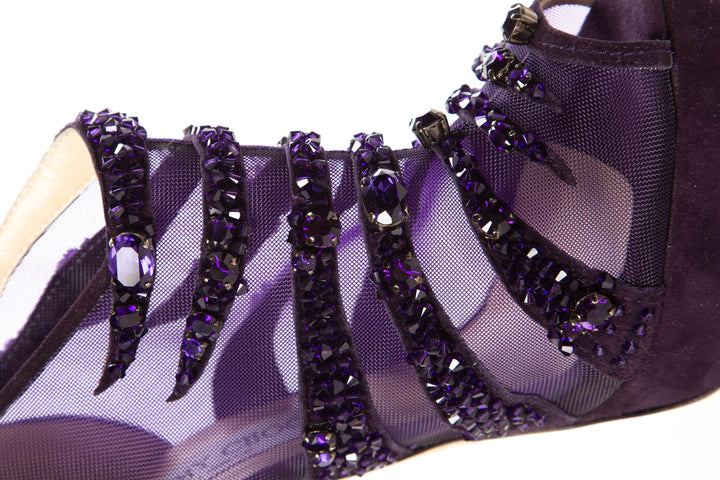 Jimmy Choo Purple Suede Kiln Platform Sandals SZ 37.5 Sale
