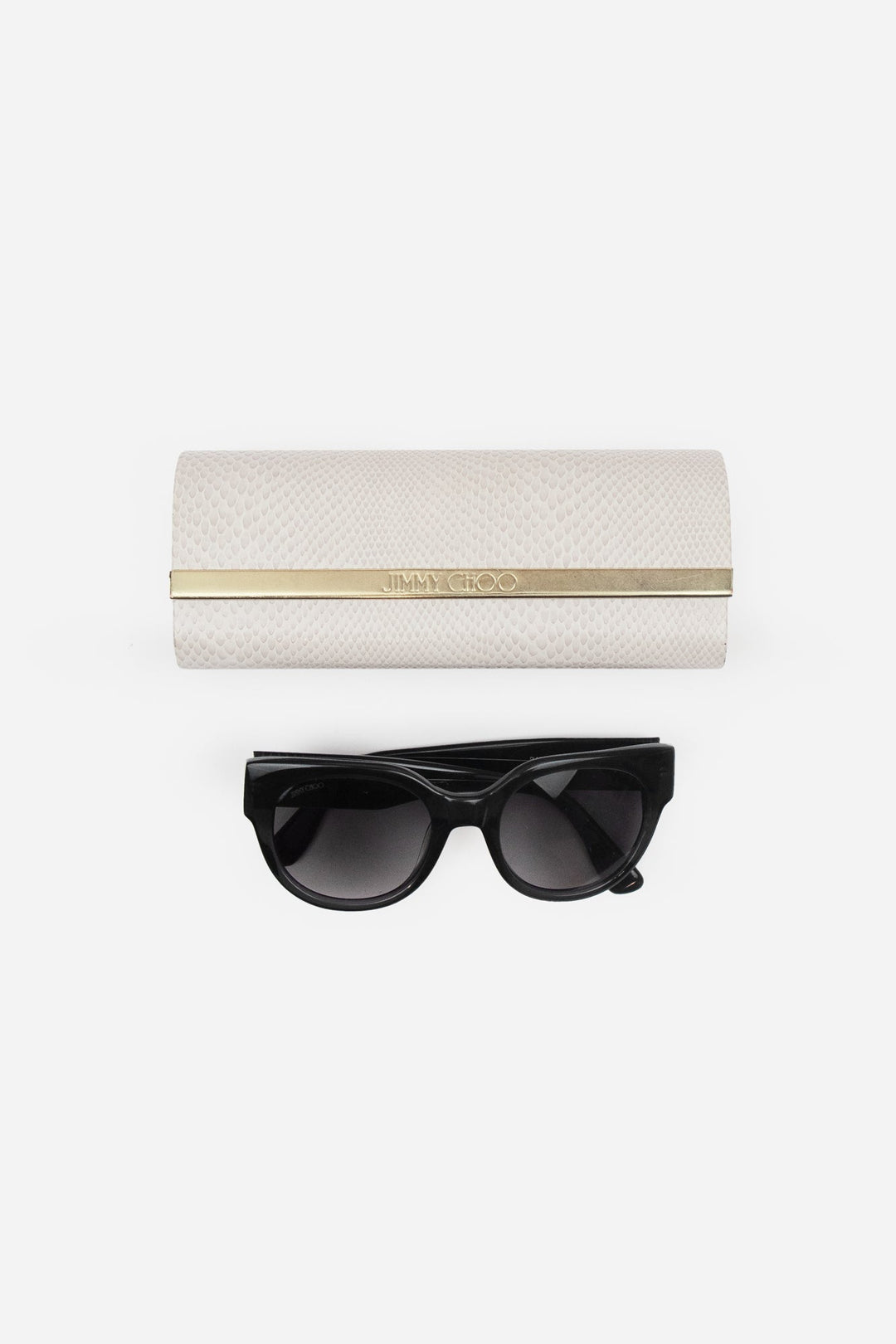 Black Round Square Edge Frame With Dimond Corner Arm Sunglasses
