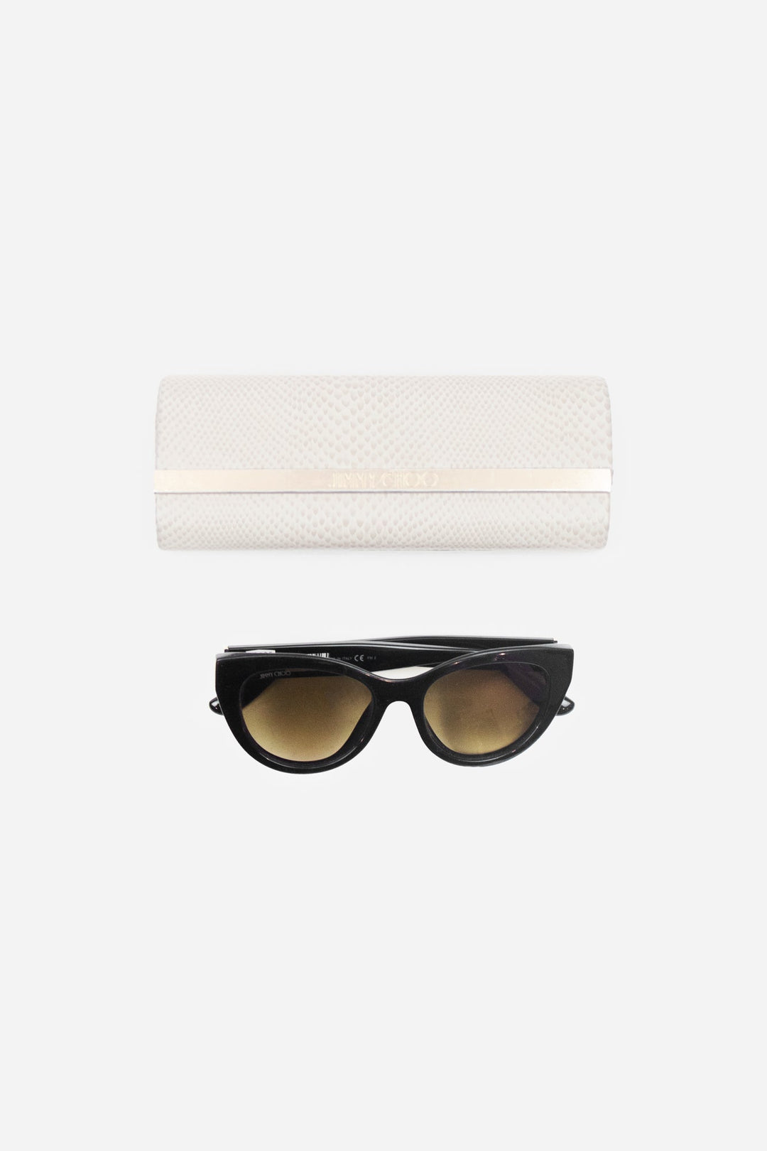 Black Sunglasses with Gold Chain Side