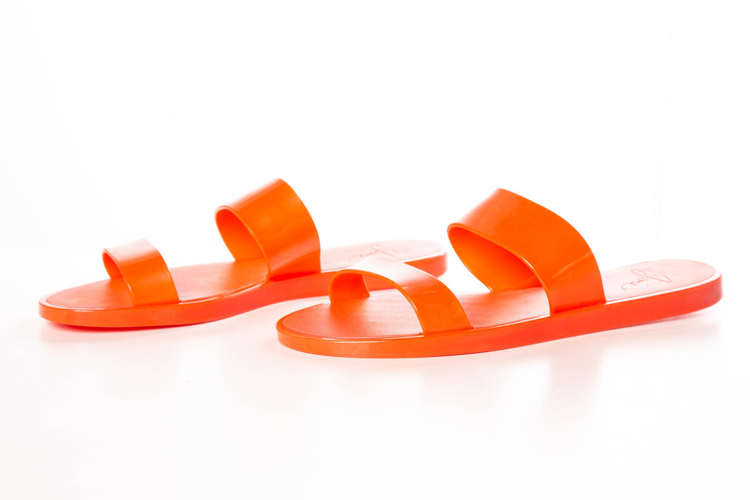 Joie Orange Rubber Slide Sandals SZ 39 Sale