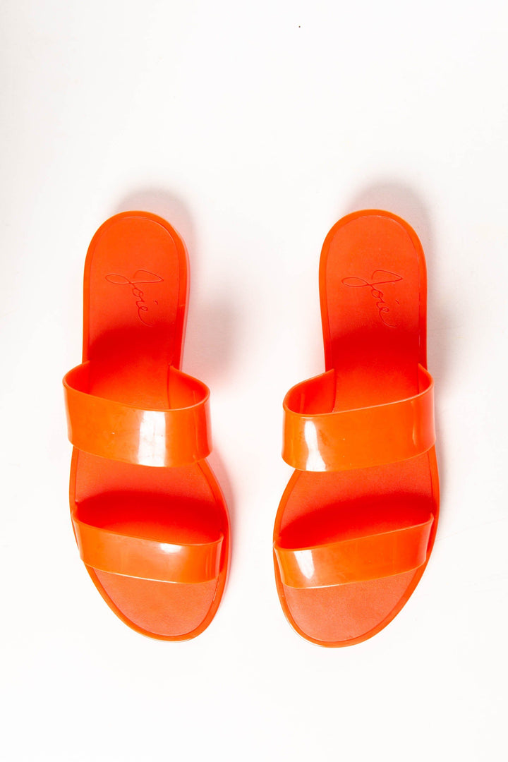 Joie Orange Rubber Slide Sandals SZ 39 Sale