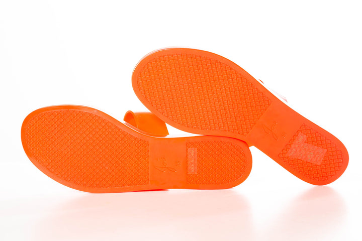 Joie Orange Rubber Slide Sandals SZ 39 Sale