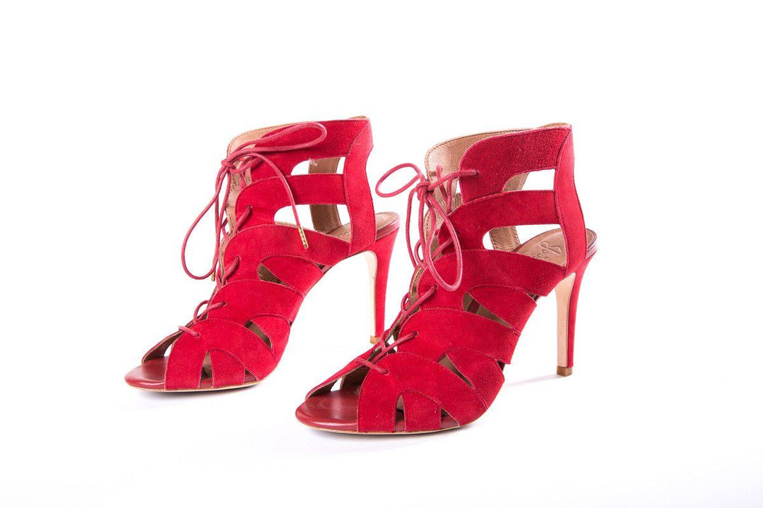 Joie Red Caged Sandals SZ 39