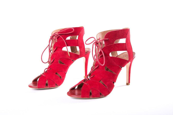 Joie Red Caged Sandals SZ 39