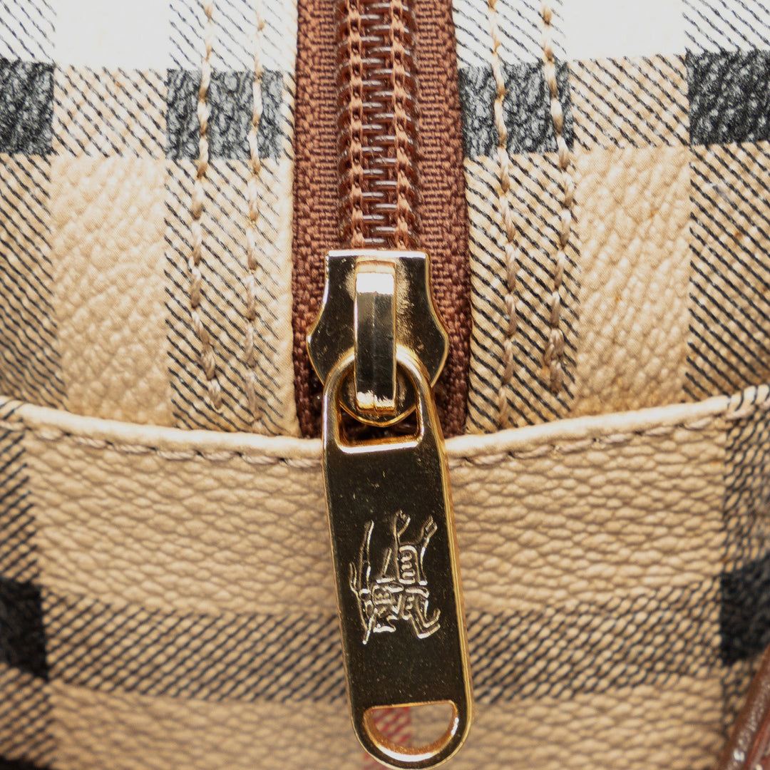 BURBERRY Haymarket Check Clutch Bag