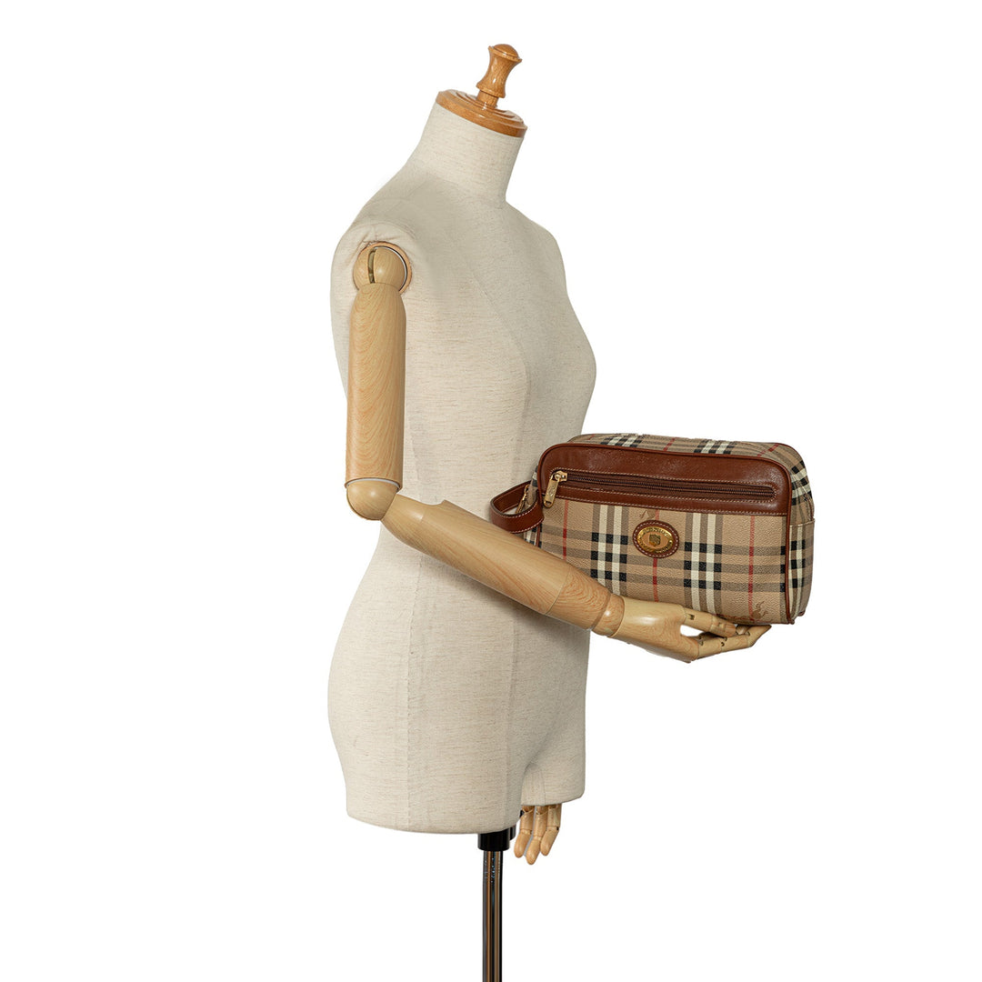 BURBERRY Haymarket Check Clutch Bag