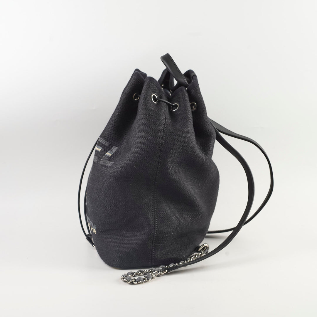 Top Quality Chanel Deauville Backpack Navy Blue