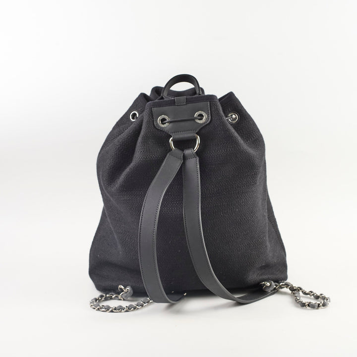 Top Quality Chanel Deauville Backpack Navy Blue